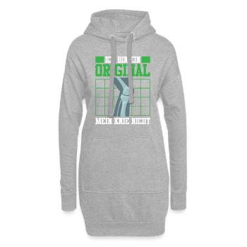 Ich Bin Ein Original Mein Knie Nicht - Hoodie-Kleid - Grau meliert - Vorne
