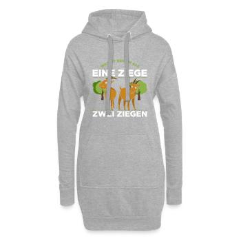 Was Ist Besser Als Eine Ziege Zwei Ziegen Geschenk - Hoodie-Kleid - Grau meliert - Vorne