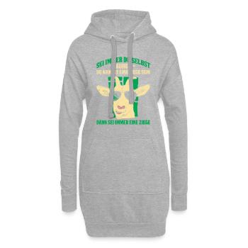 Sei Immer Du Selbst Außer Du Kannst Eine Ziege Sei - Hoodie-Kleid - Grau meliert - Vorne