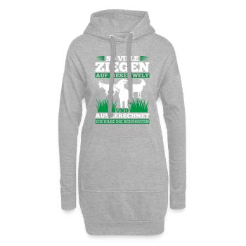 So Viele Ziegen Auf Dieser Welt Und Ausgerechnet I - Hoodie-Kleid - Grau meliert - Vorne