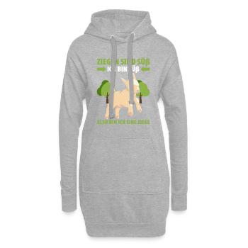 Ziegen Sind Süß Ich Bin Süß Also Bin Ich Eine Zieg - Hoodie-Kleid - Grau meliert - Vorne