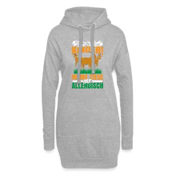 Nee Ich Habe Immer Noch Keine Kinder! Meine Ziege - Hoodie-Kleid - Grau meliert - Vorne