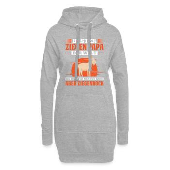 Bester Ziegen Papa Der Welt Die Meisten Nennen Mic - Hoodie-Kleid - Grau meliert - Vorne