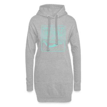 Wenn Du Mich An Land Findest Bringe Mich Bitte Ins - Hoodie-Kleid - Grau meliert - Vorne