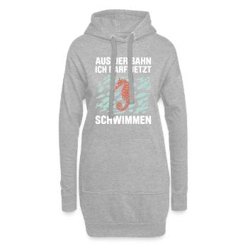 Aus Der Bahn Ich Darf Jetzt Schwimmen - Hoodie-Kleid - Grau meliert - Vorne