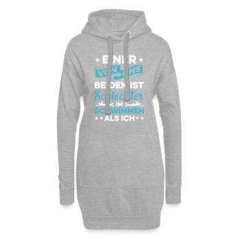 Einer Von Uns Beiden Ist Schlechter Im Schwimmen A - Hoodie-Kleid - Grau meliert - Vorne