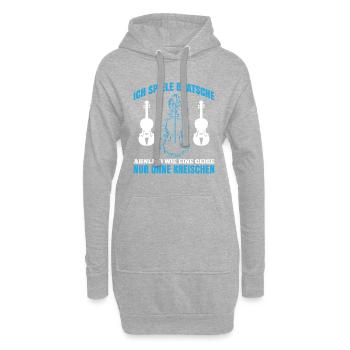 Ich spiele Bratsche Ähnlich Wie Eine Geige Nur Ohn - Hoodie-Kleid - Grau meliert - Vorne