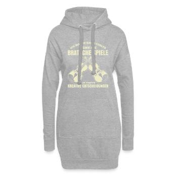Ich Mache Keine Fehler Wenn Ich Bratsche Spiele Ic - Hoodie-Kleid - Grau meliert - Vorne