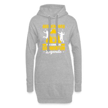 Aus Dem Weg Hier Kommt Die Badminton Legende - Hoodie-Kleid - Grau meliert - Vorne