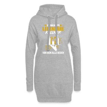 Ich Bin Dieser Legendäre Kellner Von Dem Alle Rede - Hoodie-Kleid - Grau meliert - Vorne