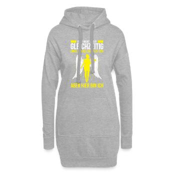 Es Ist Nicht Leicht Gleichzeitig Engel Und Kellner - Hoodie-Kleid - Grau meliert - Vorne