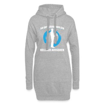 So Gut Kann Nur Ein Kellner Aussehen - Hoodie-Kleid - Grau meliert - Vorne