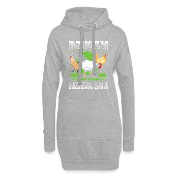 Dahoam Is Wo Meine Hehna San Geschenk - Hoodie-Kleid - Grau meliert - Vorne