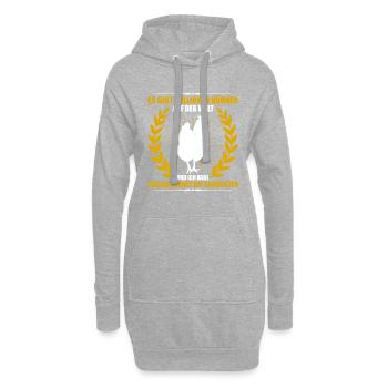 Es Gibt Millionen Hühner Auf Der Welt Und Ich Habe - Hoodie-Kleid - Grau meliert - Vorne