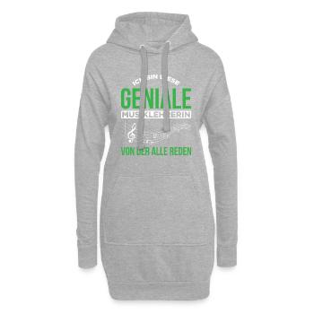 Ich Bin Diese Geniale Musiklehrerin Von Der Alle R - Hoodie-Kleid - Grau meliert - Vorne