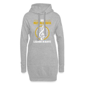 Die Musiklehrer Legende In Rente - Hoodie-Kleid - Grau meliert - Vorne