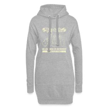 Man Ist Niemals Zu Alt Um Jemanden Ein Instrument - Hoodie-Kleid - Grau meliert - Vorne