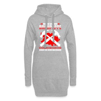 Frauen Sind Wie Dachpappe Wenn Du Sie Nicht Richti - Hoodie-Kleid - Grau meliert - Vorne