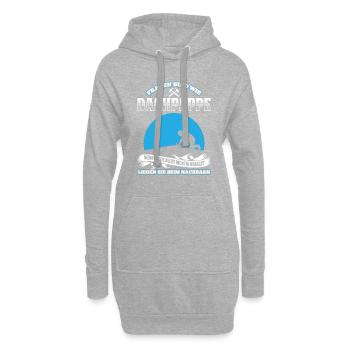 Frauen Sind Wie Dachpappe Wenn Du Sie Nicht Richti - Hoodie-Kleid - Grau meliert - Vorne