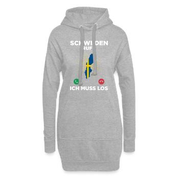Schweden Ruft Ich Muss Los Geschenk - Hoodie-Kleid - Grau meliert - Vorne