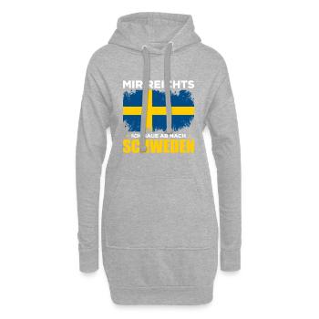 Mir Reichts Ich Haue Ab Nach Schweden - Hoodie-Kleid - Grau meliert - Vorne