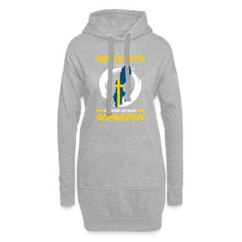 Mir Reichts Ich Haue Ab Nach Schweden - Hoodie-Kleid - Grau meliert - Vorne