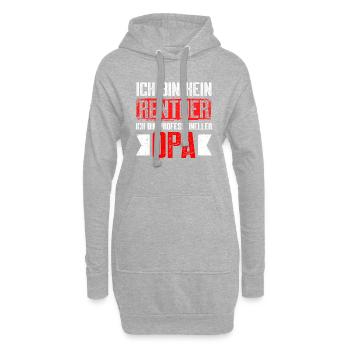 Ich Bin Kein Rentner Ich Bin Professioneller Opa - Hoodie-Kleid - Grau meliert - Vorne
