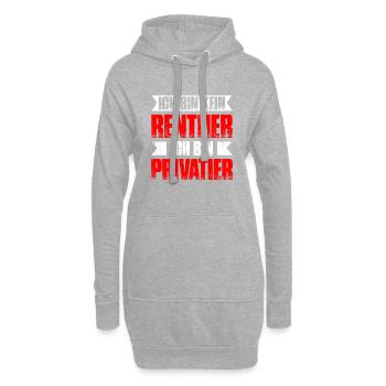 Ich Bin Kein Rentner, Ich Bin Privatier Geschenk - Hoodie-Kleid - Grau meliert - Vorne