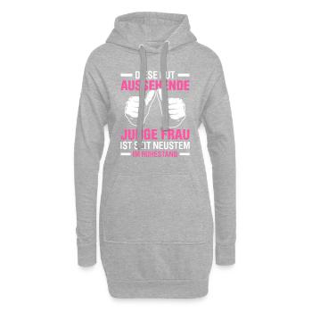 Diese Gut Aussehende Junge Frau Ist Seit Neustem I - Hoodie-Kleid - Grau meliert - Vorne