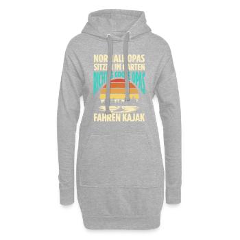 Normale Opas Sitzen Im Garten Richtig Coole Opas F - Hoodie-Kleid - Grau meliert - Vorne