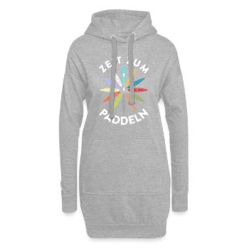Zeit Zum Paddeln Kajak Geschenk - Hoodie-Kleid - Grau meliert - Vorne