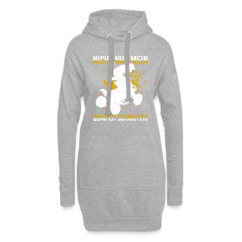 Nicht Nur Mein Quad Ist Schmutzig - Hoodie-Kleid - Grau meliert - Vorne