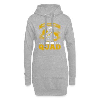 Aufmerksamkeit Ist Oh Ein Quad Geschenk - Hoodie-Kleid - Grau meliert - Vorne