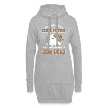 Von Wegen Pferd Echte Prinzen Kommen Mit Dem Quad - Hoodie-Kleid - Grau meliert - Vorne