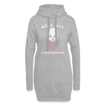 Böse, Alt & Geschieden Geschenk - Hoodie-Kleid - Grau meliert - Vorne
