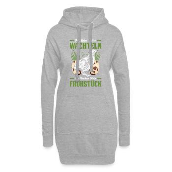 Ich Liebe Meine Wachteln Die Kacken Mein Frühstück - Hoodie-Kleid - Grau meliert - Vorne
