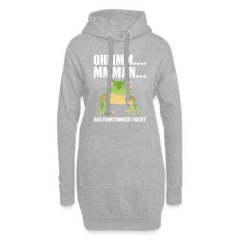 Ohmmm…. Mmman… Das Funktioniert Nicht - Hoodie-Kleid - Grau meliert - Vorne