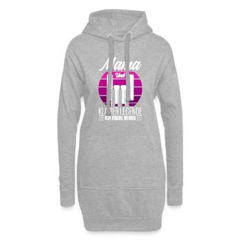 Mama Und Klavier Legende Ich Rocke Beides - Hoodie-Kleid - Grau meliert - Vorne