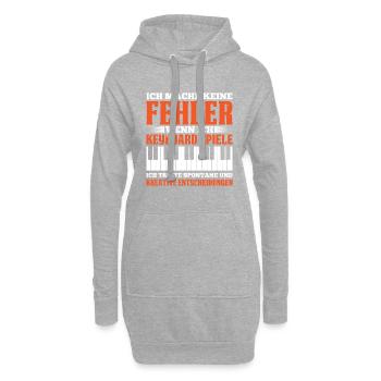 Ich Mache Keine Fehler Wenn Ich Keyboard Spiele Ic - Hoodie-Kleid - Grau meliert - Vorne