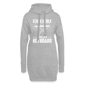 Echte Kerle Spielen Keyboard - Hoodie-Kleid - Grau meliert - Vorne