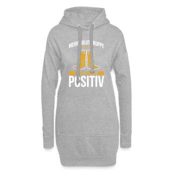 Meine Blutgruppe Ist Line Dance Positiv - Hoodie-Kleid - Grau meliert - Vorne