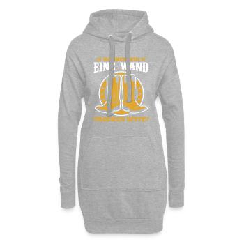 Können Wir Eine Wand Trocken Bitte? - Hoodie-Kleid - Grau meliert - Vorne