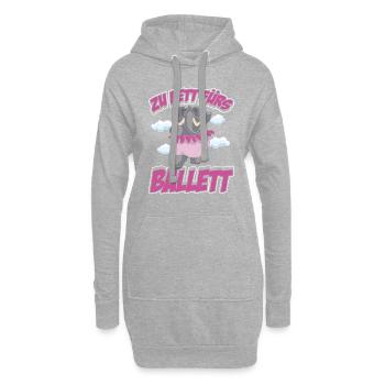 Zu Fett Fürs Ballett Geschenk Tanzen - Hoodie-Kleid - Grau meliert - Vorne