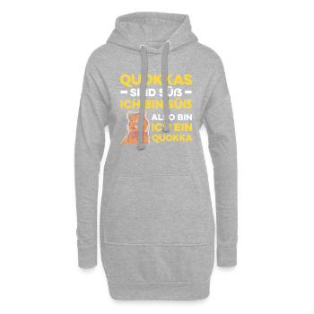 Quokkas Sind Süß Ich Bin Süß Also Bin Ich Ein Quok - Hoodie-Kleid - Grau meliert - Vorne