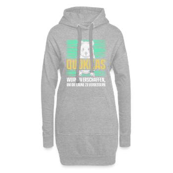 Quokkas Wurden Erschaffen, Um Die Laune Zu Verbess - Hoodie-Kleid - Grau meliert - Vorne