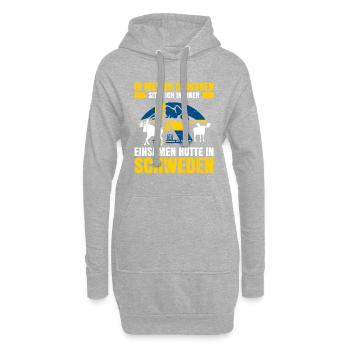 In Meinen Gedanken Sitze Ich In Einer Einsamen Hüt - Hoodie-Kleid - Grau meliert - Vorne