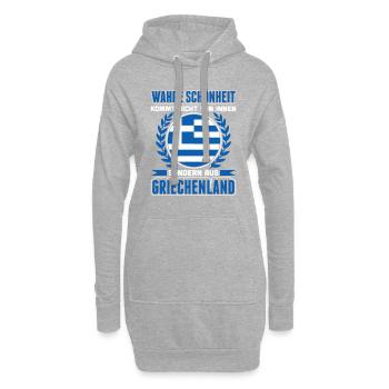 Wahre Schönheit Kommt Nicht Von Innen Sondern Aus - Hoodie-Kleid - Grau meliert - Vorne