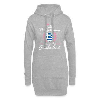 Echte Prinzessinnen Kommen Aus Griechenland - Hoodie-Kleid - Grau meliert - Vorne