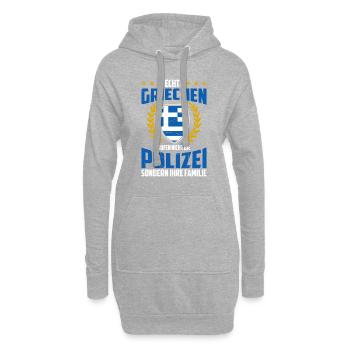 Echte Griechen Rufen Nicht Die Polizei Sondern Ihr - Hoodie-Kleid - Grau meliert - Vorne