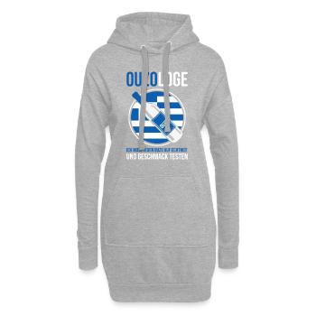 Ouzologe Ich Muss Jeden Ouzo Auf Echtheit Und Gesc - Hoodie-Kleid - Grau meliert - Vorne